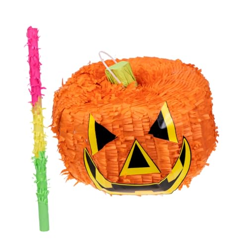 Abaodam 1 Satz Kürbis Piñatas Halloween-Hängedekoration mexikanische Piñatas Halloween-Partydekorationen halloween dekoration halloween kürbis Halloween-Piñata Pinata-Dekor Papier Orange von Abaodam