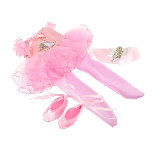 Abaodam 1 Satz Puppenballettkostüm Formelle Kleidung Für Wiedergeborene Puppen Puppenballettausrüstung Prinzessin Puppe Zubehör Für Wiedergeborene Babypuppen Ballerina-Puppe Polyester Rosa von Abaodam