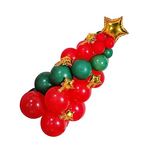 Abaodam 1 Satz Weihnachtsbaumballons Ballon-weihnachtsbaum Selber Machen Weihnachtsbaumspitze Schwarze Luftballons in Verschiedenen Größen Leuchtende Partyartikel Emulsion Colorful von Abaodam