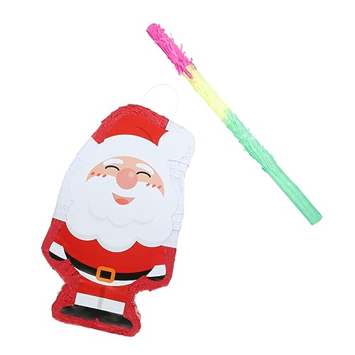 Abaodam 1 Satz Weihnachtspinata für Weihnachtsschneeflockenfenster Girlande Bogen weihnachtsdeko weihnachts party Weihnachtsmann-Partyzubehör Neuartige Weihnachtsmann-Pinata Papier von Abaodam