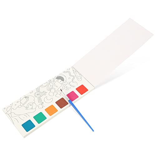 Abaodam 1 Set Gouache Malerei Aquarell Aktivitäten Buch Airbrush Aufkleber Doodle Mini Wasser Farbe Farben Für Zeichenpapier von Abaodam