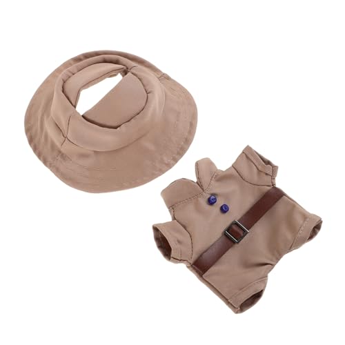 Abaodam 1 Set Puppenkleidung Puppe Entzückende Puppen Dekor Puppen Cartoon Kleidung Puppe Zubehör Lovely Doll Kostüm Wiederverwendbare Puppe Kleid Puppe Kleine Overall Puppen Kleidung Khaki Polyester von Abaodam