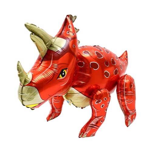 Abaodam 1 Stk Dinosaurier-aluminium-membran-ballon Aufblasbarer Tierballon Partyballons Geburtstagsballon Dinosaurier Ballons Helium Heliumballon Tier-mottoparty Dekor Rot Aluminiumfolie von Abaodam