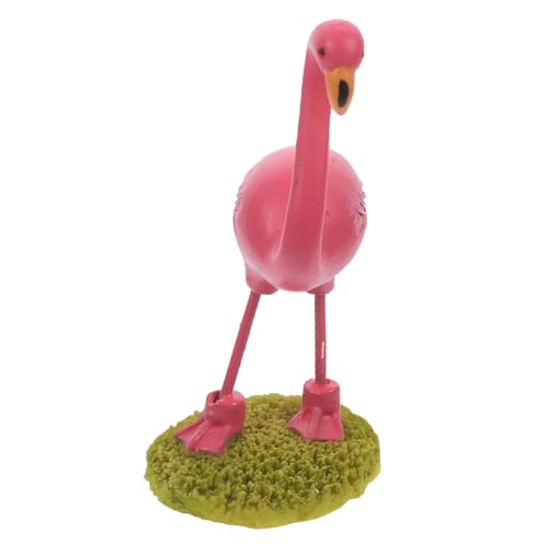 Abaodam 1 Stück Kuchenornament Für Kuchendeckel Miniaturdekoration Flamingos Statue Miniatur Tierfiguren Kleine Terrarium Figuren Heimdekoration Kuchendekorationen Rosa von Abaodam