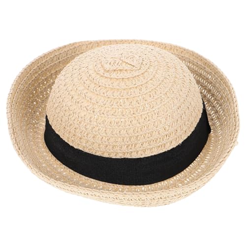 Abaodam 1 Stück Puppe Strohhut Zubehör Für Puppenkostüme Hund Sombrero-Hut Süße Sombreros Aus Stroh Schmücken Miniatur-strickmützen Kleine Puppenhüte Mini-Puppe Strohhüte Mini-Puppen Beige von Abaodam