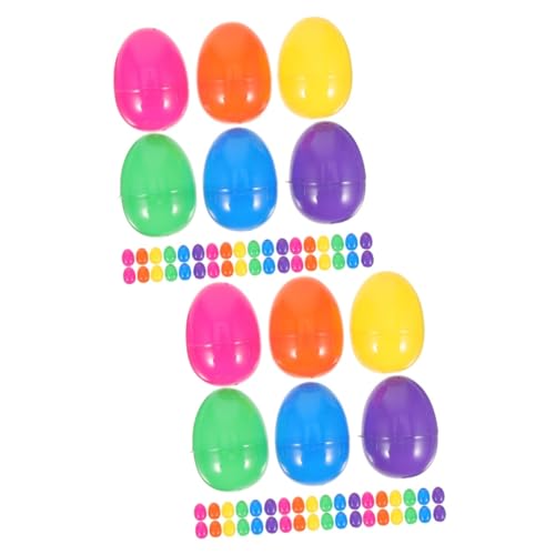 Abaodam 100 Stk Osterei Spielzeug Ostern klare Kugeln Ostern gefülltes Ei Befüllbare Eierornamente easter egg decoration ostereier schachteln bunte Ostereier-Dekorationen Osterdeko Plastik von Abaodam