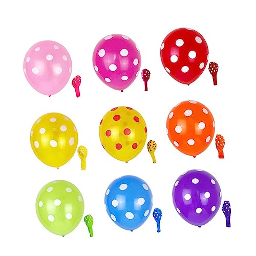 Abaodam 100 Stück 12 Zoll Polka Dot Luftballons Aus Gemischten Farben Ideal Für Hochzeiten Geburtstagsfeiern Kinderpartys Und Festliche Dekorationen Robust Und Aufblasbar von Abaodam