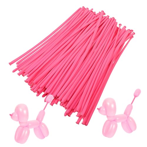 Abaodam 100St Zauberballon große durchsichtige Luftballons Ballonfüller Hochzeit lange Luftballons Ballonpumpe Latexballon Ballonkunst Ballongas langer Ballon Massenballons Emulsion Rosa von Abaodam