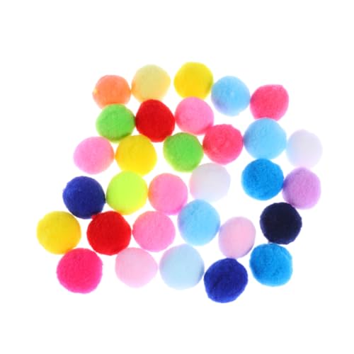 Abaodam 100St kleine Haarkugeln toys spielzeug dekoringe ponpons bunte Pom-Kugel flauschiger Bommel bunt flauschig Pompons basteln bunter Bommel Poms mehrfarbige Pompons DIY Plüschbälle von Abaodam