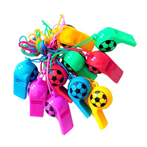 Abaodam 100st Fußball Pfeife Fußball-partygeschenke Pfeifen Mit Lanyard Fußballpfeifen Gefallen Fußball-goodie-bag-gefälligkeiten Gastgeschenke Zum Thema Fußball Fußballgeschenke Plastik von Abaodam