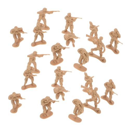 Abaodam 100st Soldatenmodell Aus Dem Zweiten Weltkrieg Mini-People-Modelle Soldatenfiguren Aus Kunststoff Tischdekorationen Aus Sand Sandtisch Menschen Modell Mini-Soldat Plastik Yellow von Abaodam