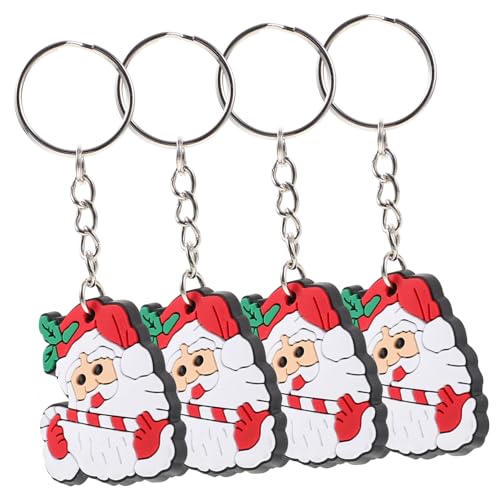 Abaodam 10St weihnachtsgeschenke weihnachts präsente weihnachten dekoration weihnachtsdekoration Ornamente tragbarer Taschenanhänger Weihnachtsmann-Statue Schlüsselanhänger PVC von Abaodam