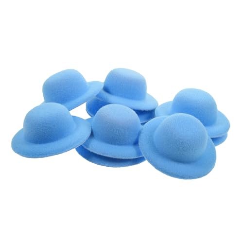 Abaodam 10st Mini-Strohhut Puppenkleidung Mini-Zylinder-Stirnband Dekorativer DIY-Hut Puppenhüte Mini-mikrowelle Hut Für Kleine Puppe Kindermütze Mini-bauschutzhelme Miniatur Flanell Blue von Abaodam