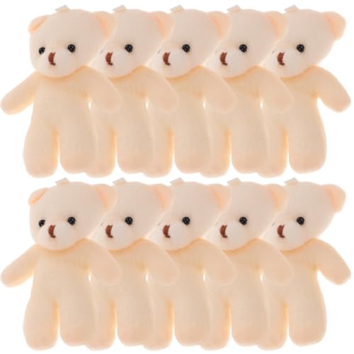 Abaodam 10st Teddybär-Puppe Gewichtete Plüschtiere Brosche Tragen Hase Kuscheltiere Kuscheltier Aufbewahrung Kleidung Broschen Aufbewahrung Von Badespielzeug Cool Figuren Weiß -Fleece von Abaodam