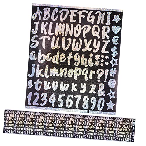 Abaodam 12 Blätter Alphanumerisches Kit Goldene Aufkleber Briefkasten-Alphabet-Aufkleber Aufkleber Mit Briefkastennummern Zahlenaufkleber Türadresse Briefe Spiegelaufkleber Colorful von Abaodam