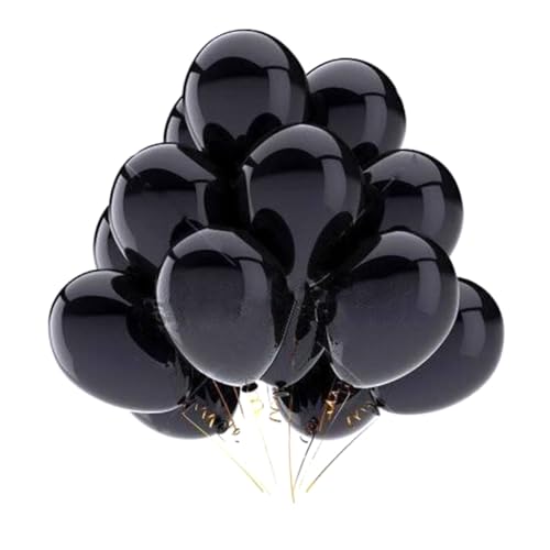 Abaodam 12 Stück 12 Dekorationsballons Luftballons-set Ballons Verdicken Hochzeitsballons Latexballons Partygeschenke Black von Abaodam