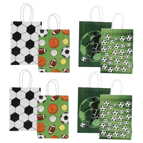 Abaodam 12 Stück Fußball Tasche Party Tasche Fußball Snacks Tasche Tasche Zum Geburtstag Fußball Geschenktüten Geschenkpapier Fußball Fußball Taschen Für Leckereien Fußball von Abaodam