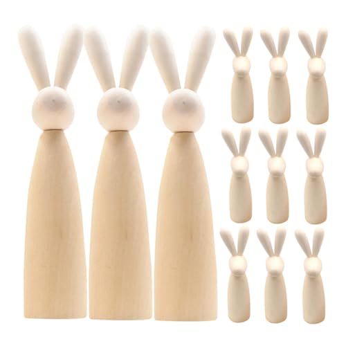 Abaodam 12 Stück Hasenkopf-Holzfigur unfertige Hasenpuppen Kaninchenfigur Kaninchen-Skulptur Steckpuppen unvollendet Hasen-Steckfiguren Handgefertigte Peg-Puppen Hasenfigur aus Holz Beige Abaodam 12 Stück Hasenkopf-Holzfigur unfertige Hasenpuppen Kaninchenfigur Kaninchen-Skulptur Steckpuppen unvollendet Hasen-Steckfiguren Handgefertigte Peg-Puppen Hasenfigur aus Holz Beige von Abaodam