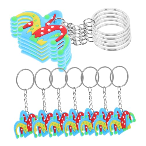 Abaodam 12St Clown-Schlüsselanhänger paket beutel schlüsselketten packet schlusselketten Schlüsselbund Niedliche Schlüsselanhänger Cartoon-Zirkus-Schlüsselanhänger Geldbörsenanhänger PVC von Abaodam