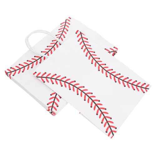 Abaodam 12St Partybevorzugungsbeutel Kekstüten Baseball-Goodie-Bags Baseball-Snacktaschen geschenktüten geschenkverpackung Papiertüten für Partyartikel Taschen aus Papier Kraftpapier Weiß von Abaodam