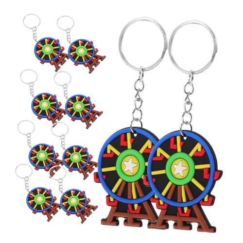 Abaodam 12St Riesenrad-Schlüsselanhänger Schlüsselanhänger nähen Clown-Schlüsselring Zirkel Kinderarmband mitgebsel kindergeburtstage paket Taschenanhänger Neuheit Schlüsselanhänger Metall von Abaodam