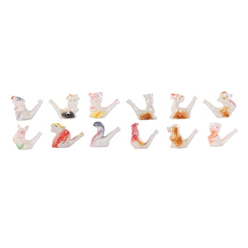 Abaodam 12St Wasservögel pfeifen pfeifendes Vogelspielzeug draußen Spielzeug kinderinstrumente kinder musikinstrumente Kinderspielzeug Tierkreispfeife Puzzle von Abaodam