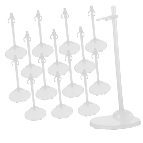 Abaodam 15St Puppenständer Figure Stand puppenzubehör Tischdekoration Puppenpflege Actionfigur Standflug Schwimmbad Puppenhalteständer Stützständer für Puppen Plastik Transparent von Abaodam