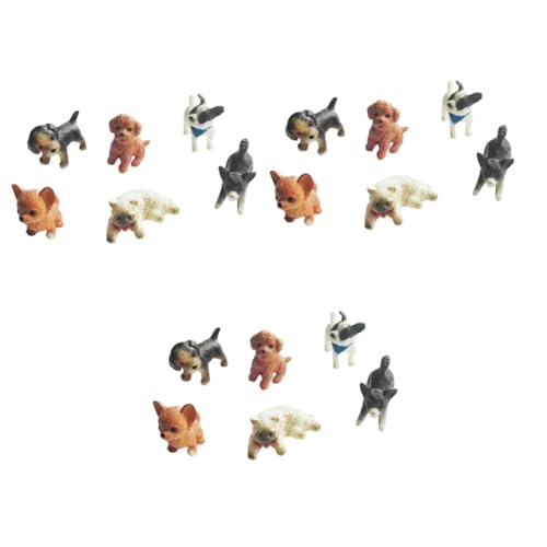 Abaodam 18 Stk Mini-Katze-Hund-Ornament spielzeug für kinder kinderspielzeug partydekoration Zubehör kinder spielset Modelle Mini-Katze-Hund-Statue Tierfiguren Katzen und Hunde Puppe 3d von Abaodam