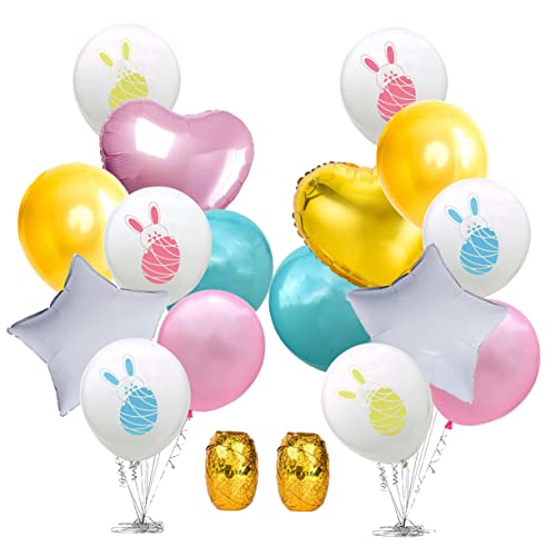 Abaodam 18 Stück Glänzende Und Aluminiumfolienballons Verschiedenen Formen Festliche Party Dekoration Für Kindergeburtstage Hochzeiten Und Osterfeiern Leuchtende Farben Und von Abaodam