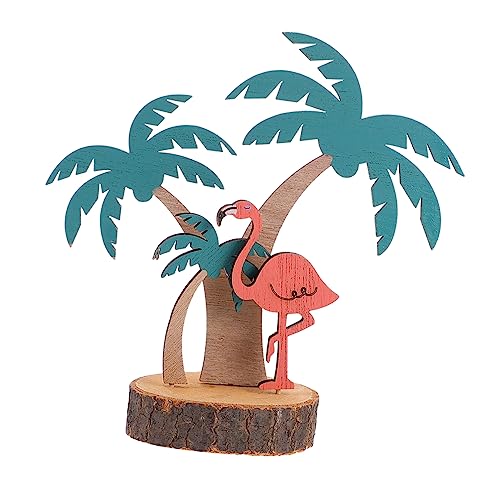 Abaodam 1stk Hawaii-Ornamente Holztabletts Zur Dekoration Autoschilder Bauernhausdekor Räumung Tischdeko Aus Holz Tierfiguren Holz Flamingo-Holzschild Bankett Tischdekoration Herbst Eisen von Abaodam