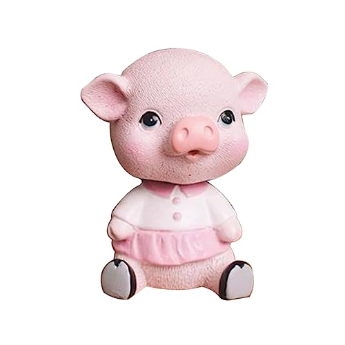 Abaodam 1stk -ornament Für Zuhause Funkeln Kuchen Bausatz Plüsch Drehscheibe Auto Essbar Oh Kopfschüttelnde Schweinedekoration Rosa von Abaodam