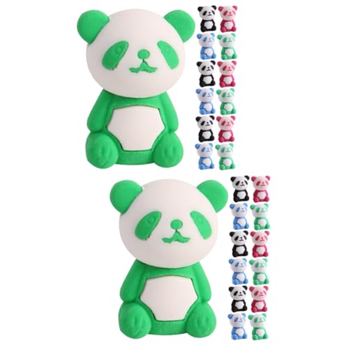 Abaodam 2 Sätze Panda Radiergummi Erasers for Für Cute Stationary Süßes Stationäres Tierischer Radiergummi Panda Kuscheltier Kinderbedarf Kindergäuer 36 Stücke * 2 von Abaodam