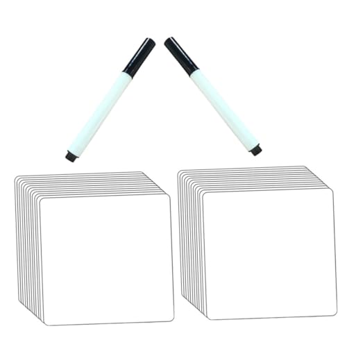 Abaodam 2 Sätze Whiteboard-aufkleber Löschbares Zeichenbrett Für Waschbare Etiketten Wiederverwendbare Antworttafel Löschbares Whiteboard Kindertafel Schilder Etiketten Weiß Pvc von Abaodam