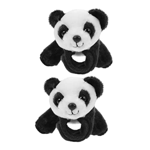 Abaodam 2 Stck. plüsch bang Armband Animal-Design Geschirr Ostern osterm Panda-Plüschtier Toy Easter tierische Schlagringe Tierschlagarmbänder dekorative Schlagarmbänder Flanell von Abaodam