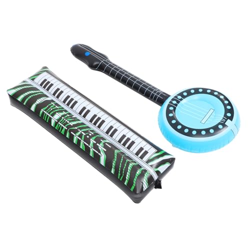 Abaodam 2 Stück Aufblasbares Rockband Instrument Pvc Wiederverwendbares Aufblasbares Instrument Aufblasbare Party Requisiten Wiederverwendbares Inflationsspielzeug von Abaodam