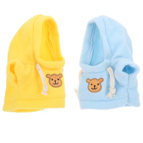 Abaodam 2 Stück Bärenpuppenkleidung Bärenpuppe verkleiden Sich Kapuzenpullover für Bärenpuppe Puppen Kleidung Puppen Klamotten BH Hemd puppenaugen Bärenkleidung für Spielzeugbären Stoff von Abaodam