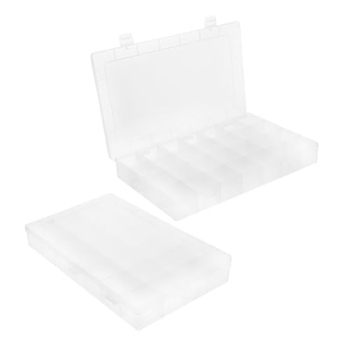 Abaodam 2 Stücke Transparente Schmuckschatulle Organizer Mit Fächern Perlenbehälter Organizer Zur Aufbewahrung Von Aufklebern Organizer Für Schmuckzubereitungen Grid-organisator Abs Abaodam 2 Stücke Transparente Schmuckschatulle Organizer Mit Fächern Perlenbehälter Organizer Zur Aufbewahrung Von Aufklebern Organizer Für Schmuckzubereitungen Grid-organisator Abs von Abaodam