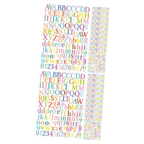 Abaodam 20 Blätter Alphabet-Aufkleber Aufkleber mit Postfachnummer farbige Aufkleber Vinyl Sticker Vinyl Aufkleber Etiketten Buchstabenaufkleber für Scrapbooking Scrapbooking-Aufkleber von Abaodam