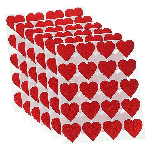 Abaodam 20 Blatt Valentinstag-Liebesaufkleber scrapbbok Scrapbooking Sticker Present Ideas Geschenkaufkleber süße Sticker Bräunungsaufkleber für Solarium -Siegel-Etikett Papier rot von Abaodam