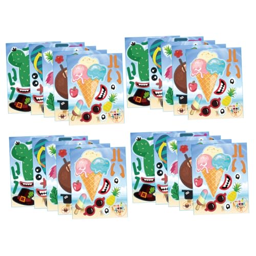 Abaodam 20St Hawaii-Aufkleber wandsticker tapetenablöser Sticker Set Candy case Stickers Wand Stickers Geschenkaufkleber Fensteraufkleber für Partys 80 g beschichtetes Papierpapier von Abaodam