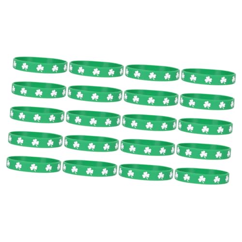 Abaodam 20St Kleeblatt-Armband Silikonarmband Armbänder für draußen st. Patrick Day Accessoires Silikonarmbänder stylischer Armreif st patricks day armbänder Festival-Armbänder Kieselgel von Abaodam