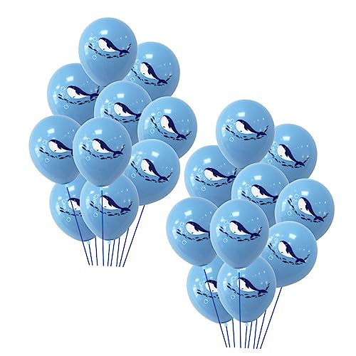 Abaodam 20st Ballon Hai-thema Marineparty Partyschmuck Gastgeschenke Für Wale Emulsion Blue von Abaodam