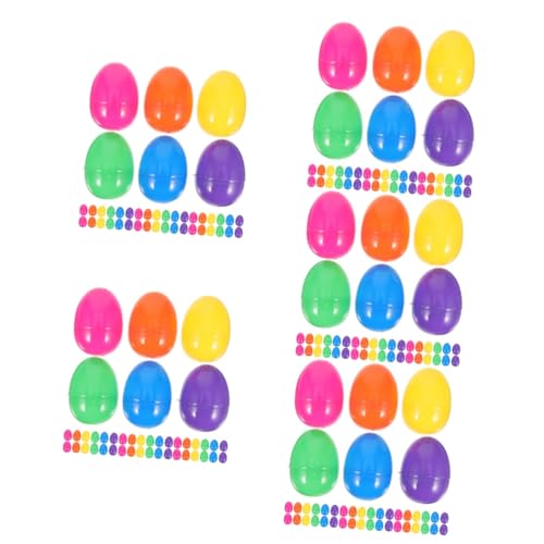 Abaodam 250 Stk Osterei Spielzeug easter egg decoration Osterbaumkugeln Befüllbare Eierornamente Buntes Osterei befüllbar Geschenkverpackung Eierschalen osterparty gefallen Plastik von Abaodam