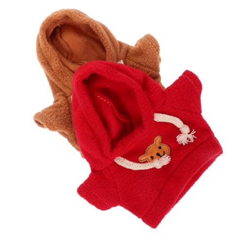 Abaodam 2St Bärenpuppen-Sweatshirt Kapuzenpullover mit Plüschbär Puppenkostüm Teddybären Kleidung Puppen-Accessoires Kapuzenpullover mit Stofftieren verkleiden Sich Kleidung von Abaodam