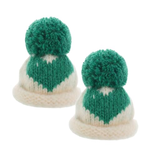 Abaodam 2St Mini-Strickmütze Damenhüte Schöne Hüte Accessoires Dekoration Retro-Hüte Weihnachtsbaum schmuck Mini strickmützen Mini-Urlaubsmützen gestrickte Weihnachtsmützen Stricken von Abaodam