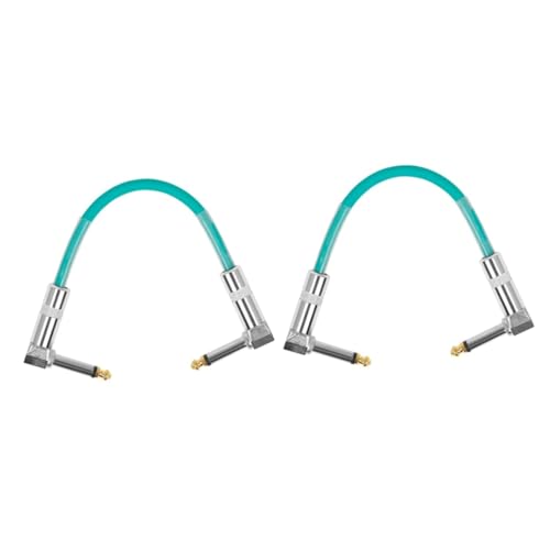 Abaodam 2St kabel für elektrische gitarre Verstärkerkabel Ampere Patchkabel für Pedalboards TRS-Kabel gitarrenkabel guitar cable Patchkabel Gitarrenpedale Pedalboard-Kabel Metall Green von Abaodam