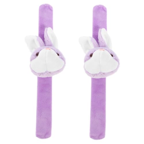 Abaodam 2er Set üsch Slap Armband Tiermotiv Lustige Farbenfrohe Stoff Hase Slap Bänder Für Kindergeburtstagsfeiern Party Zubehör Und Hase von Abaodam