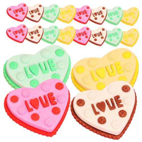 Abaodam 2sets Liebe Radiergummi Anreize Für Grundschüler Geknetet Neuheitseraser Klein Planke Erasers for Party Mitgebsel Geschke Kindergäuer Radiergummis Masse 20pcs*2 von Abaodam