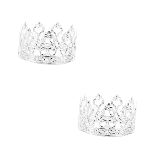 Abaodam 2st Kronenkuchen Dekorieren Krone Kuchen Topper Mini Tiara Kronenaufsatz Für Kuchen Kronen Für Jungen Goldschmetterlinge Für Kuchen Mini-kronen Gefälschte Krone Eisenblech Silver von Abaodam