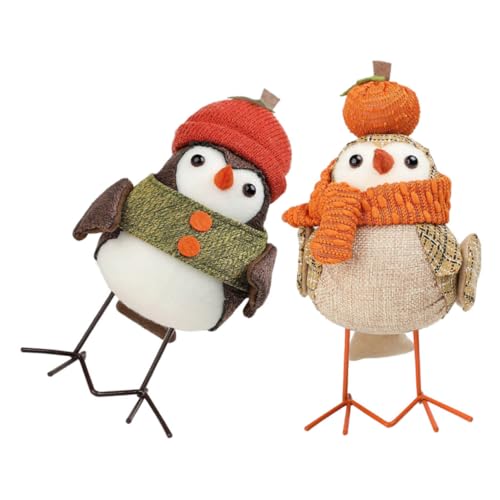 Abaodam 2st Vogelschmuck Zum Erntedankfest Herbstdekorationen Kleine Figuren Wohnkultur Vogelfiguren Wohnkultur Thanksgiving-Vogel- Thanksgiving-tischfiguren Vögel Stoff von Abaodam